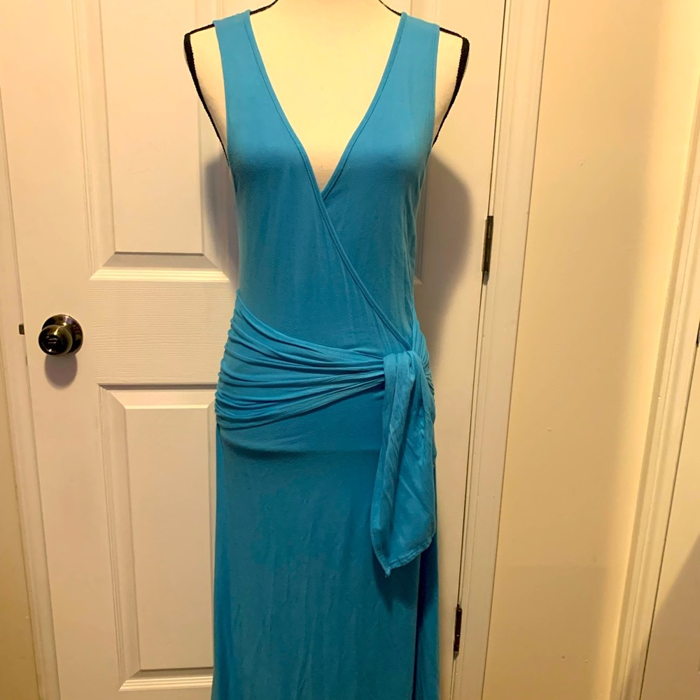 FINAL SALE! Newport News Faux Wrap Maxi Dress